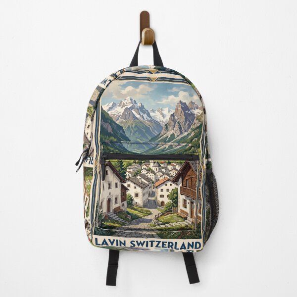 Item preview, Lavin Switzerland Vintage Travel – Lower Engadine Piz Linard Sgraffito Village designed and sold by Bomax121.