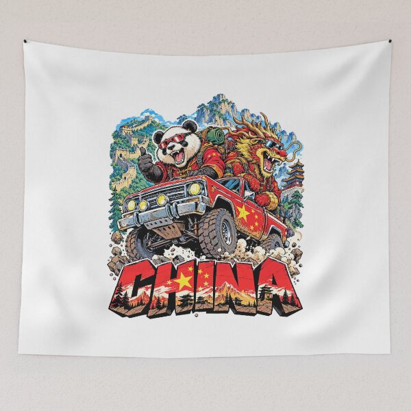 Artikelvorschau, Chinesisches Abenteuer mit Panda und Drache entworfen und verkauft von EdwinkOne.