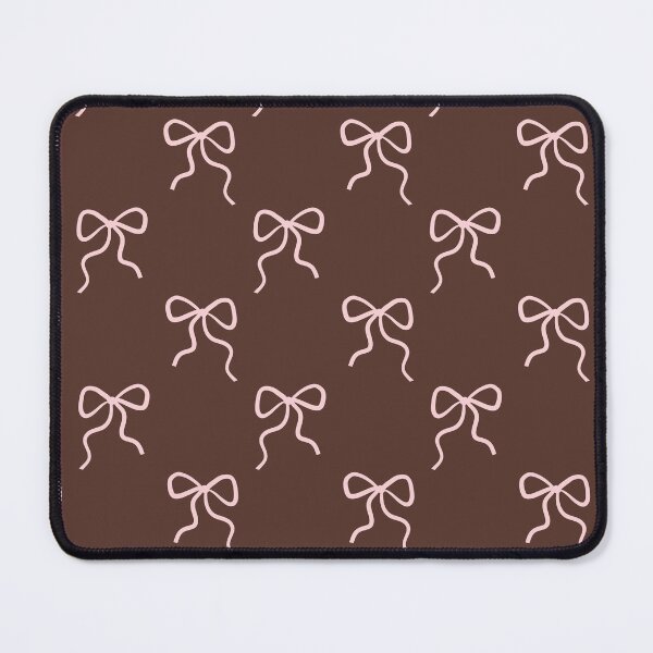 Item preview, Cute Pink Bows on Mocha Brown Coquette | Latte Aesthetic Pink Ribbons and Bows Minimalist Pattern | Espresso Brown & Pink Cute Bows Gift for Her Girls Students designed and sold by VivaFy.