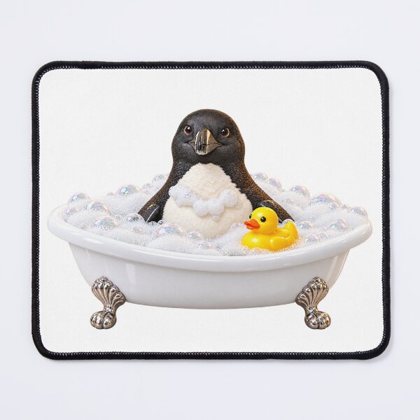 Item preview, Playful Great Auk Bubble Bath designed and sold by Sillytoe.