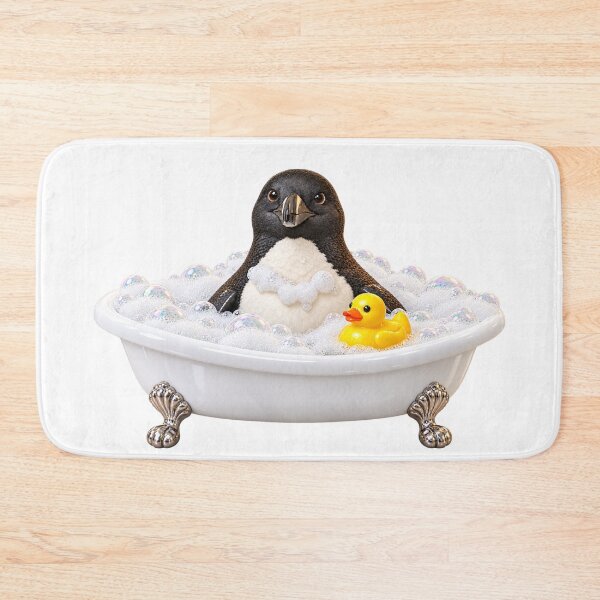 Item preview, Playful Great Auk Bubble Bath designed and sold by Sillytoe.