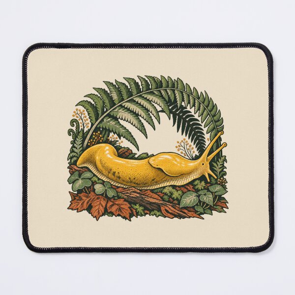 Item preview, Banana Slug Vintage Botanical Fern Forest Art designed and sold by AmiGraph.
