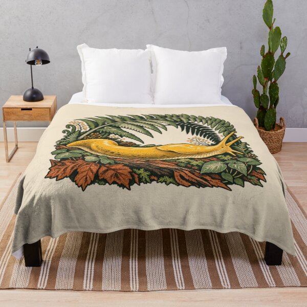 Item preview, Banana Slug Vintage Botanical Fern Forest Art designed and sold by AmiGraph.