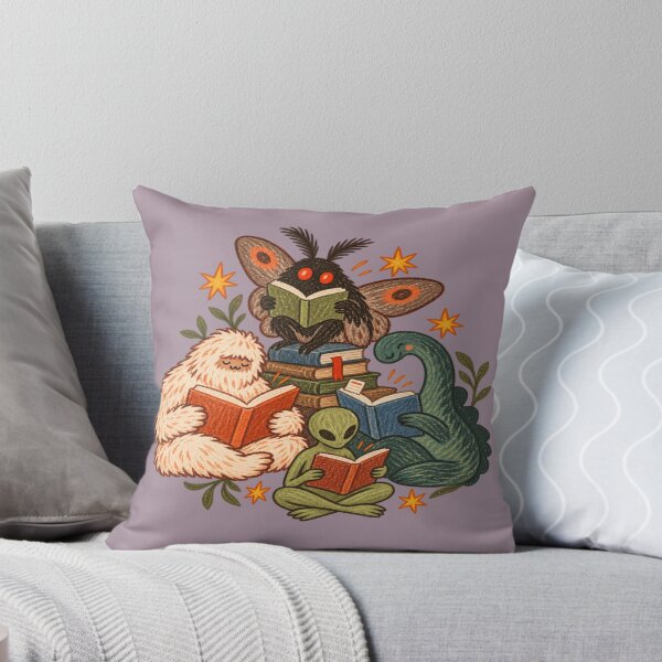Item preview, Cozy Cryptid Book Club Reading Together designed and sold by POD DYNASTY | Original Print On Demand T-Shirt Graphics.