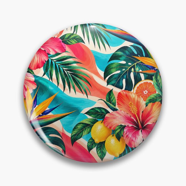 Aperçu de l'œuvre Tropical Hibiscus Paradise Floral Pattern créée et vendue par M. Mamdouh Artworks.