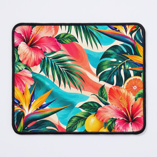 Item preview, Tropical Hibiscus Paradise Floral Pattern designed and sold by M. Mamdouh Artworks.