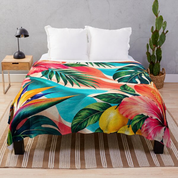 Item preview, Tropical Hibiscus Paradise Floral Pattern designed and sold by M. Mamdouh Artworks.