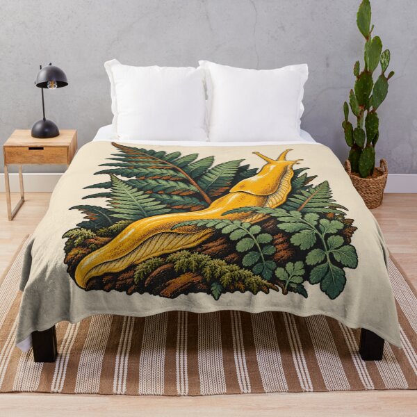 Item preview, Banana Slug Vintage Fern Woodland Botanical Art designed and sold by AmiGraph.