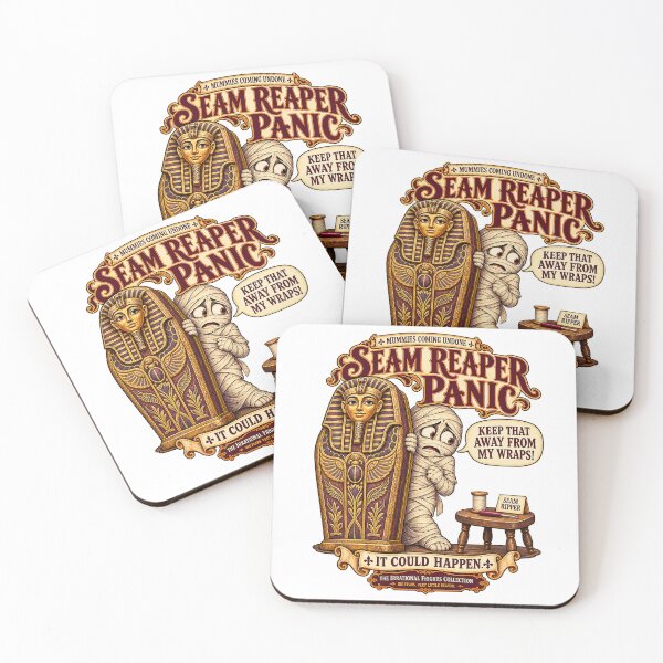 Item preview, THE IRRATIONAL FRIGHTS COLLECTION - MUMMIES COMING UNDONE - SEAM REAPER PANIC designed and sold by WheelieGdArt.