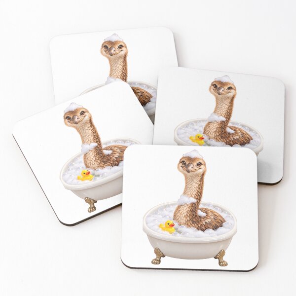 Item preview, Baño de burbujas con alegre pájaro moa designed and sold by Sillytoe.