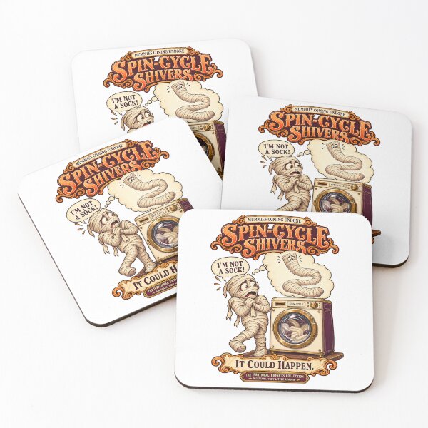 Item preview, THE IRRATIONAL FRIGHTS COLLECTION - MUMMIES COMING UNDONE - SPIN-CYCLE SHIVERS designed and sold by WheelieGdArt.