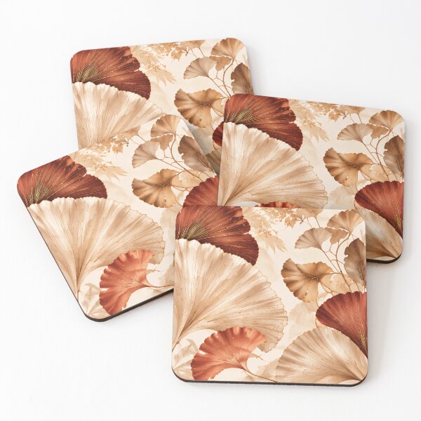 Aperçu de l'œuvre Golden Ginkgo Leaves Elegant Botanical Pattern créée et vendue par M. Mamdouh Artworks.