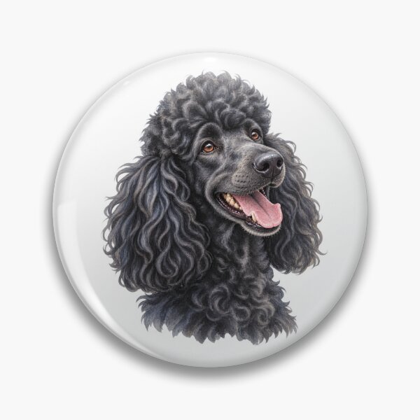 Item preview, Black Standard Poodle Portrait – Elegant, Intelligent & Sophisticated Dog Art designed and sold by Greenview-Gifts.
