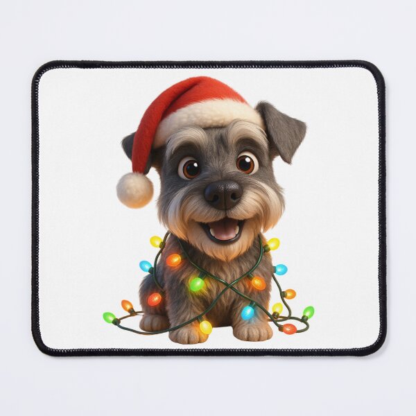 Artikelvorschau, Verspielter Standard-Schnauzer-Hund Weihnachten entworfen und verkauft von Sillytoe.