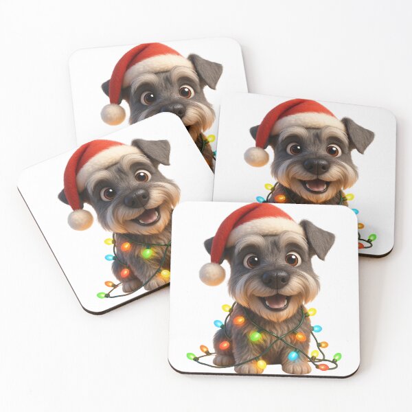 Item preview, Playful Standard Schnauzer Dog Christmas designed and sold by Sillytoe.