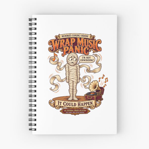 Item preview, THE IRRATIONAL FRIGHTS COLLECTION - MUMMIES COMING UNDONE - WRAP MUSIC PANIC designed and sold by WheelieGdArt.