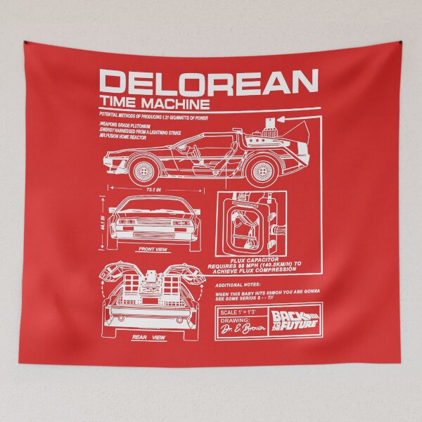 Item preview, Vintage Classic Car Delorean Project  designed and sold by PrintCarClub.