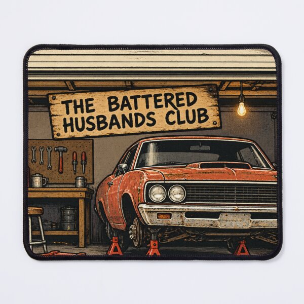 Item preview, The Battered Husbands Club Garage designed and sold by Numerous-Niches.