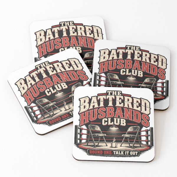Item preview, The Battered Husbands Club – Round One Talk It Out designed and sold by Numerous-Niches.