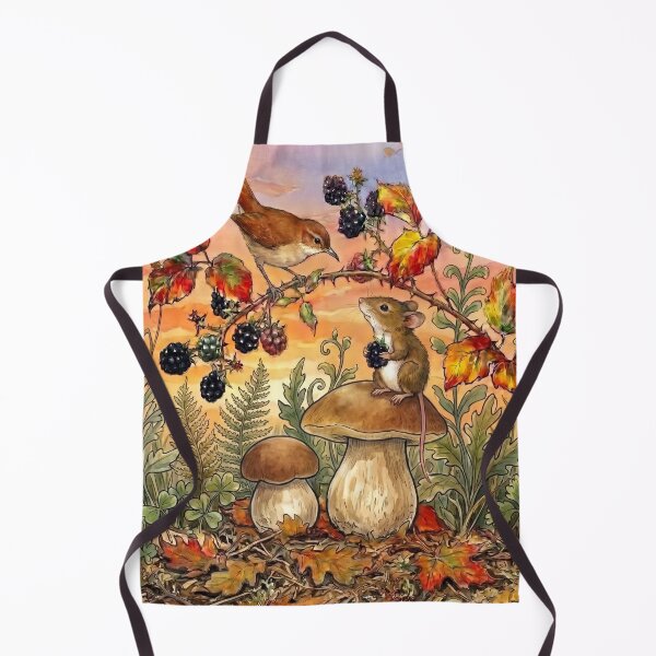 Item preview, Mouse on Mushroom with Bird and Blackberries designed and sold by Merli7.