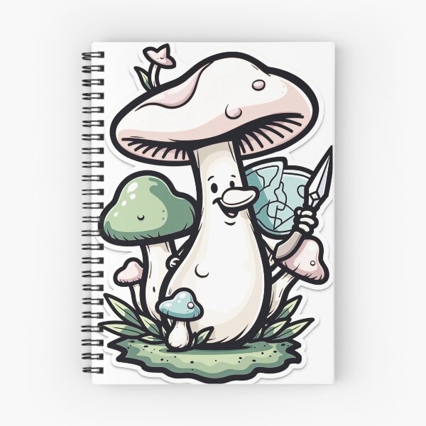 Item preview, Whimsical Mushroom Mascot with Map and Compass designed and sold by Qubivibe.