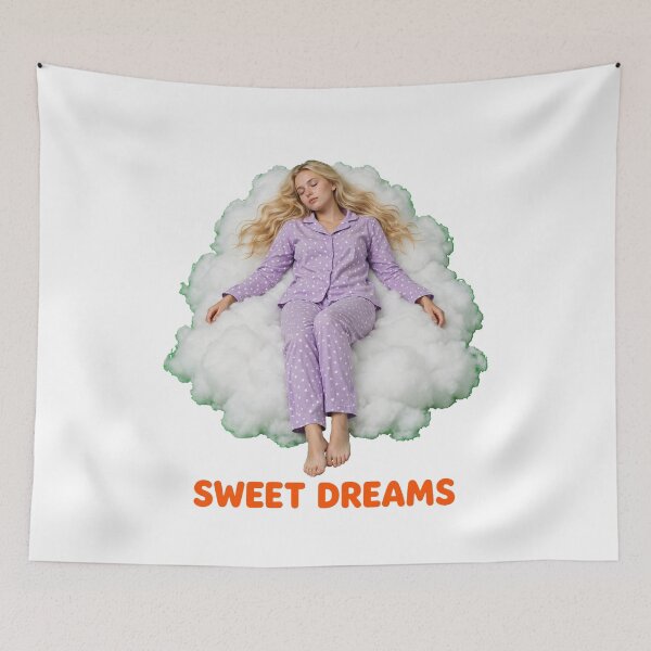 Item preview, SWEET DREAMS Pajama Design Blonde Woman Sleeping designed and sold by Deepsleepstudio.