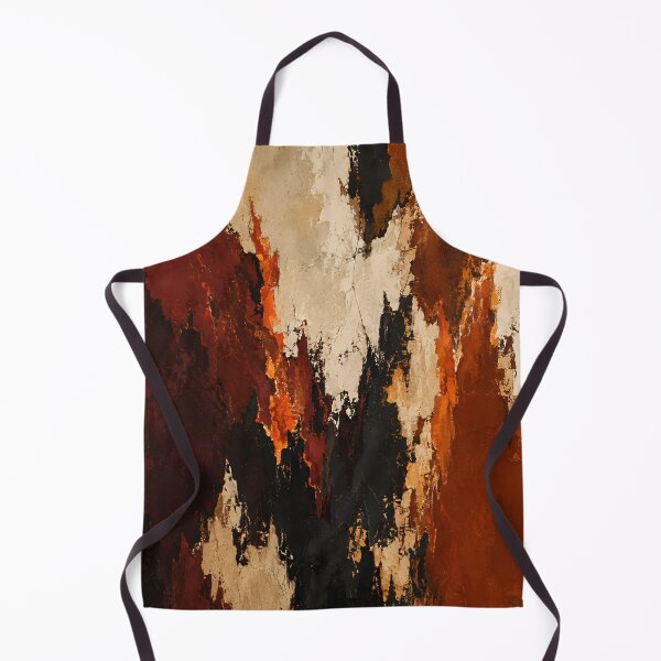 Artikelvorschau, Burnt Orange Black and Cream Abstract Textured Painting entworfen und verkauft von Amalia Gutyz.