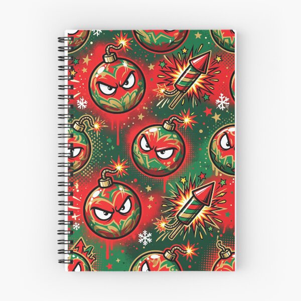 Item preview, Explosive Christmas: Urban Pattern of Bomb Spheres and Rockets designed and sold by RoyalKnightMMA.