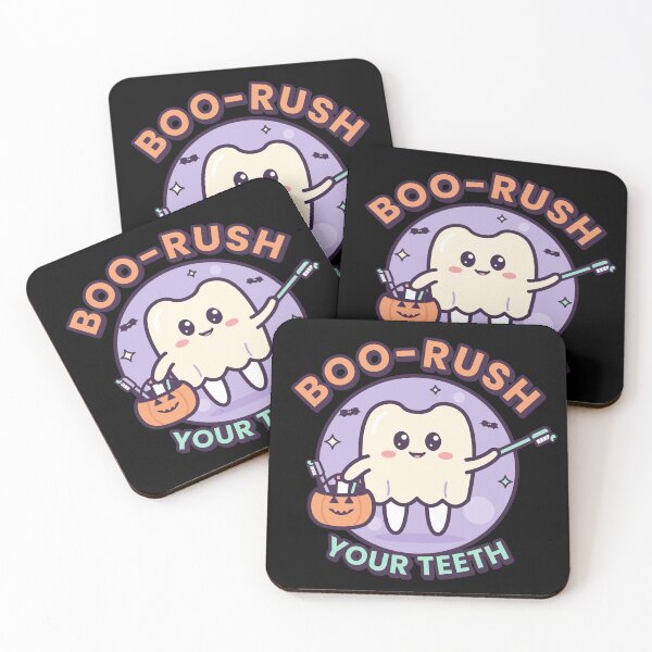 Item preview, Boo-rush Your Teeth Cute Ghost Tooth Halloween Dentist designed and sold by OMARFIRAS.