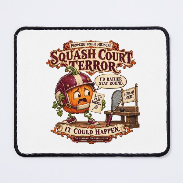 Item preview, THE IRRATIONAL FRIGHTS COLLECTION - PUMPKINS UNDER PRESSURE - SQUASH COURT TERROR designed and sold by WheelieGdArt.