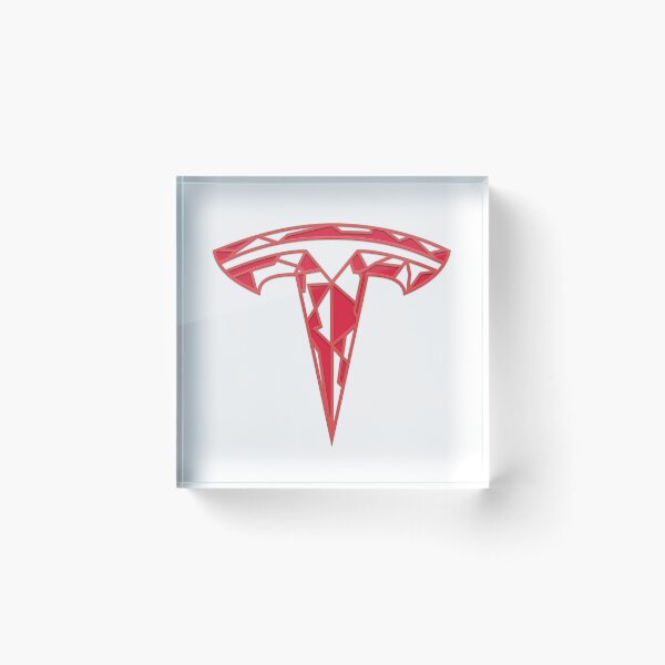 Item preview, Tesla T Fractal Electric Vehicle T Logo Minimalist Red Monogram designed and sold by Fan Art Station .