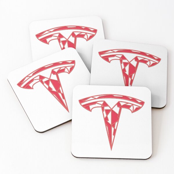 Item preview, Tesla T Fractal Electric Vehicle T Logo Minimalist Red Monogram designed and sold by Fan Art Station .