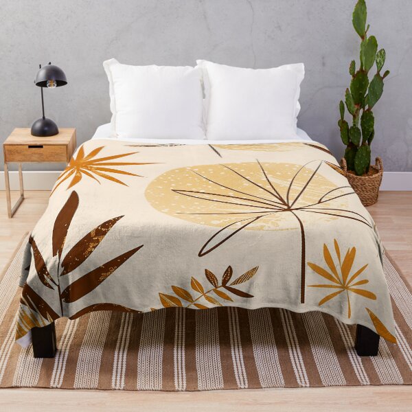 Item preview, Boho Earthtones, Taupe, And Orange Leaves Abstract Designs designed and sold by DEC02.