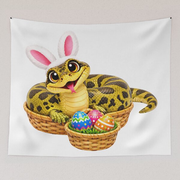 Item preview, Cheerful Green Anaconda Easter designed and sold by Sillytoe.