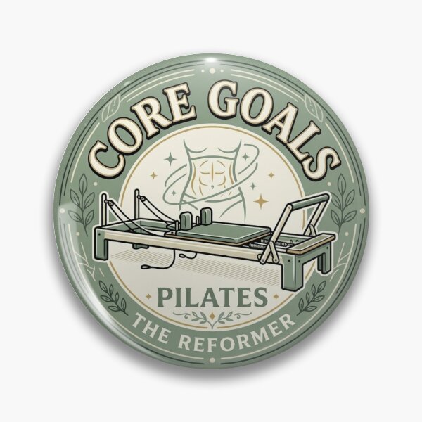 Item preview, Aesthetic Core Goals Pilates The Reformer Vintage Emblem Sticker designed and sold by REFORMER & COFFEE STUDIO.