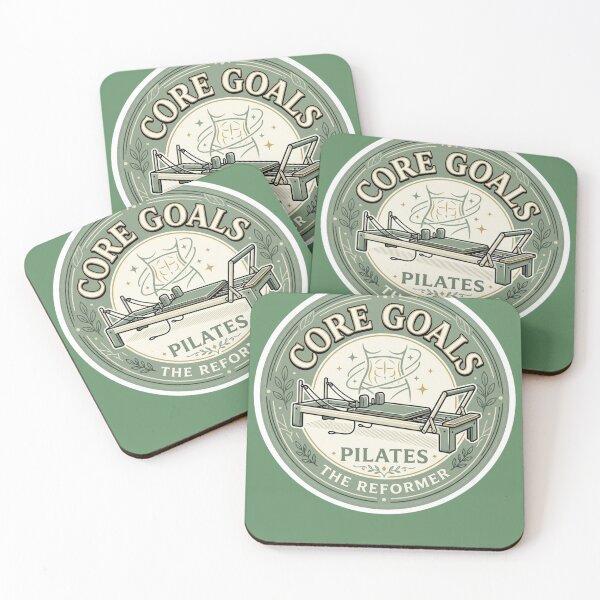 Item preview, Aesthetic Core Goals Pilates The Reformer Vintage Emblem Sticker designed and sold by REFORMER & COFFEE STUDIO.