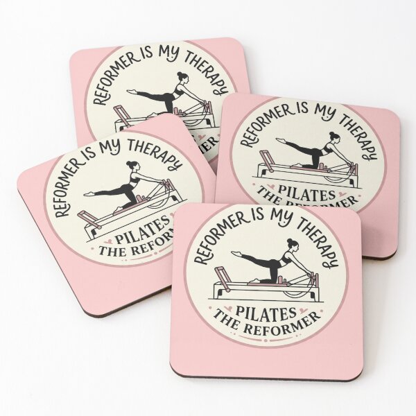 Item preview, Reformer Is My Therapy Pilates Aesthetic Pink Badge Sticker designed and sold by REFORMER & COFFEE STUDIO.