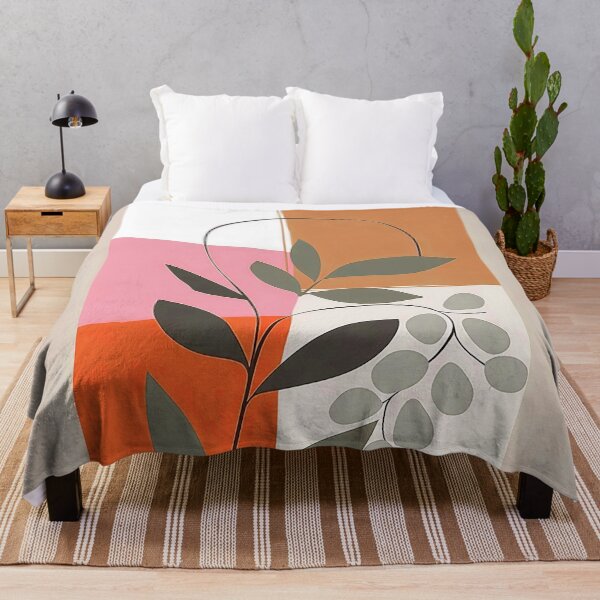 Item preview, Boho Caramel Hues, Pink, And Orange Abstract Leaves designed and sold by DEC02.