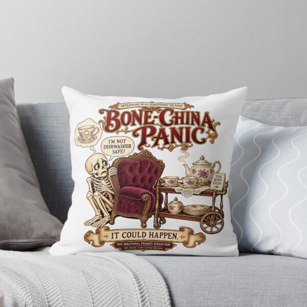 Item preview, THE IRRATIONAL FRIGHTS COLLECTION - SKELETONS WITH SOMETHING TO LOSE - BONE-CHINA PANIC designed and sold by WheelieGdArt.