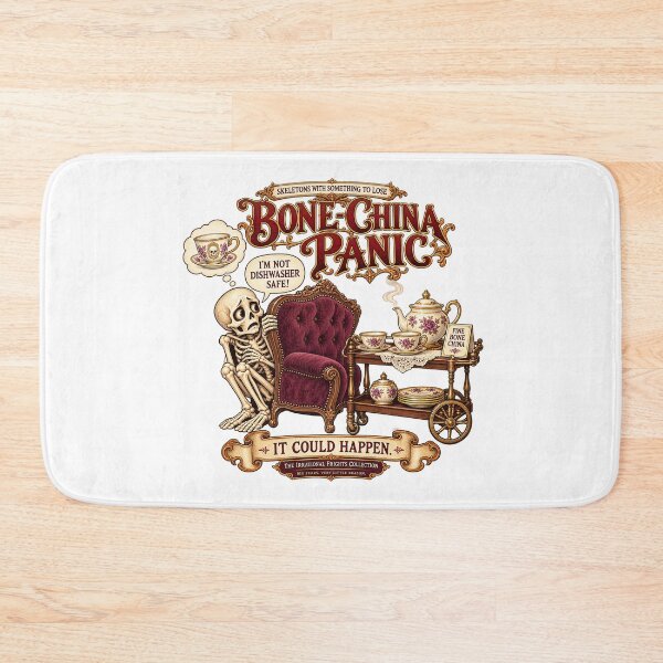Item preview, THE IRRATIONAL FRIGHTS COLLECTION - SKELETONS WITH SOMETHING TO LOSE - BONE-CHINA PANIC designed and sold by WheelieGdArt.
