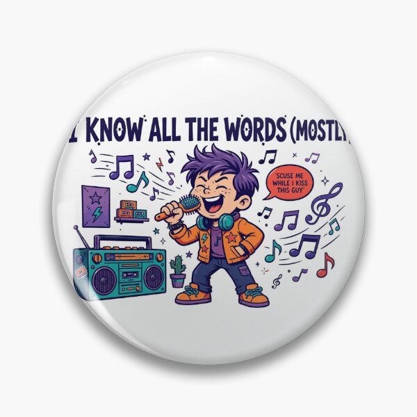 Artikelvorschau, I Know All The Words (Mostly) Funny Gen X Shirt entworfen und verkauft von Hearth & Hue.