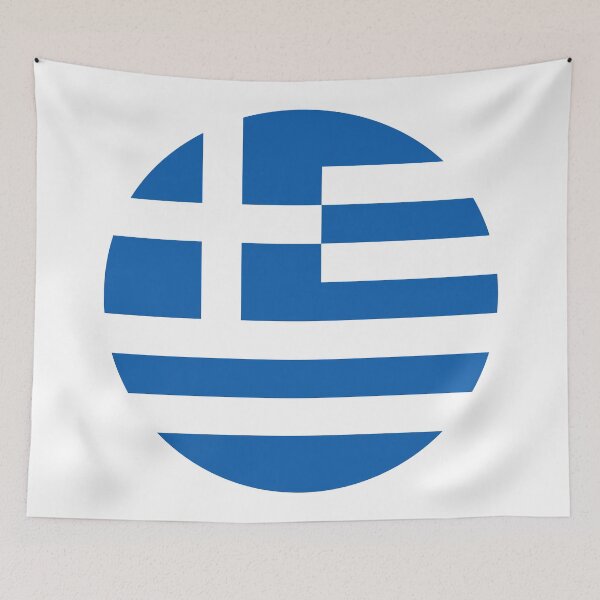 Aperçu de l'œuvre Drapeau circulaire de la Grèce GR créée et vendue par shitpostee.