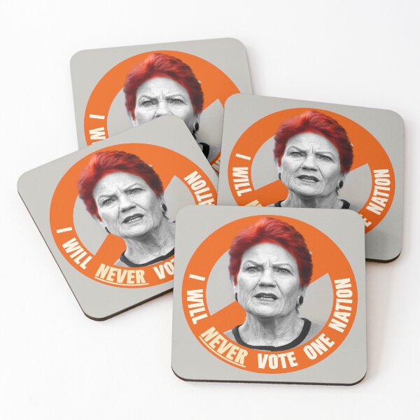 Aperçu de l'œuvre Je ne voterai JAMAIS pour One Nation - Anti Pauline Hanson créée et vendue par Picket Club.