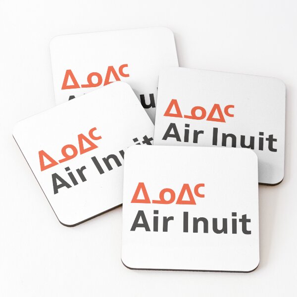 Aperçu de l'œuvre Logo de la compagnie aérienne Air Inuit, syllabiques orange, nom en noir créée et vendue par Ahti I Sulin.