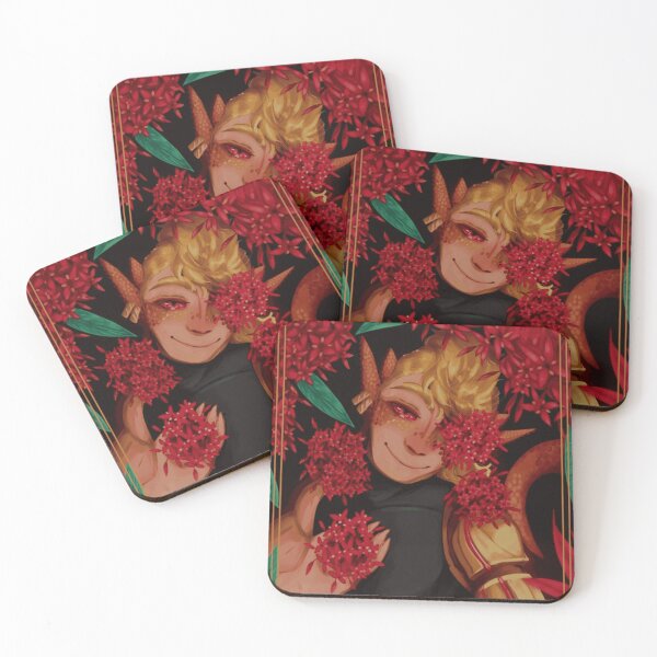 Item preview, Smiling Fantasy Elf With Red Flowers designed and sold by NeonCosmic.