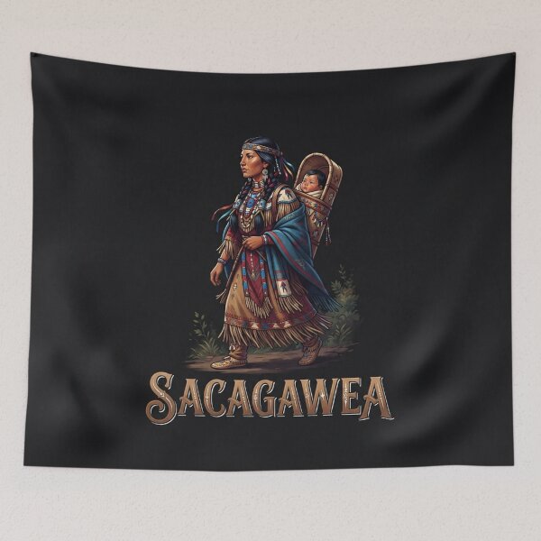Item preview, Historic Sacagawea Portrait With Her Baby    designed and sold by Owcomm.