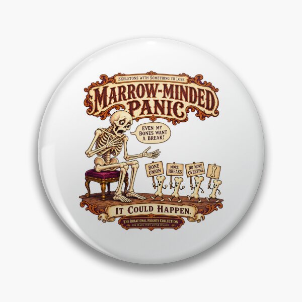 Item preview, THE IRRATIONAL FRIGHTS COLLECTION - SKELETONS WITH SOMETHING TO LOSE - MARROW-MINDED PANIC designed and sold by WheelieGdArt.