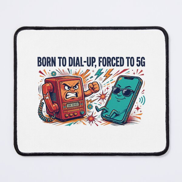 Artikelvorschau, Born To Dial-Up, Forced To 5G Funny Millennial Shirt entworfen und verkauft von Hearth & Hue.