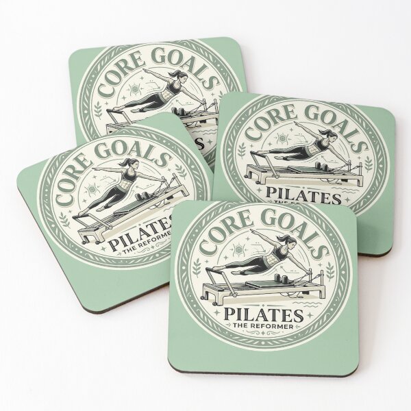 Item preview, Advanced Core Goals Pilates The Reformer Vintage Woodcut Emblem Sticker designed and sold by REFORMER & COFFEE STUDIO.