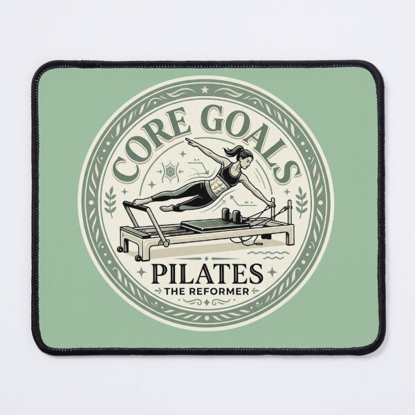 Item preview, Advanced Core Goals Pilates The Reformer Vintage Woodcut Emblem Sticker designed and sold by REFORMER & COFFEE STUDIO.